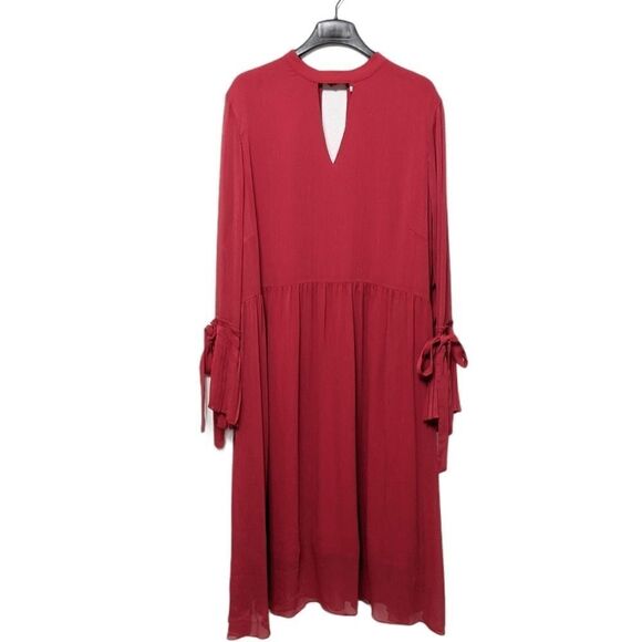 NWT LOST INK Pink Pleat Cuff Fit & Flare Dress 4X - Picture 3 of 11